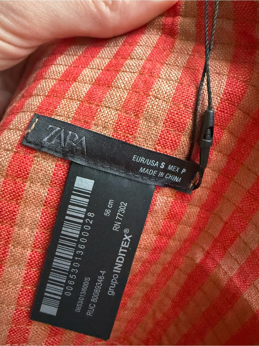 Zara Reversible Striped Linen Hat - Picture 6 of 6